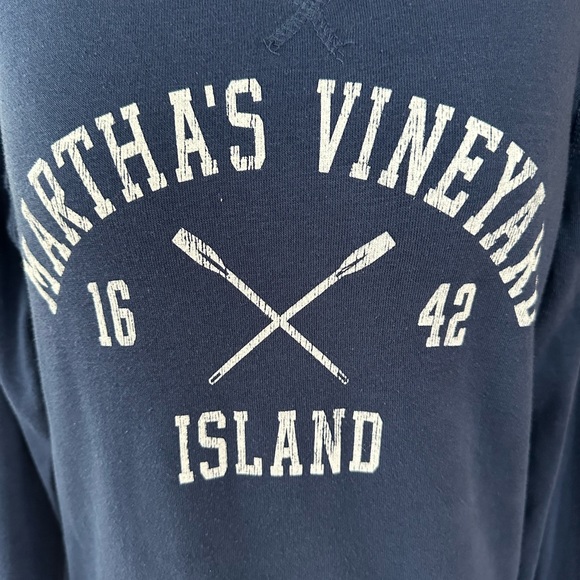 MV SPORT Ladies Navy ‘Martha’s Vineyard’ Long Sleeve Cotton Sweatshirt - Sz MED - Picture 5 of 13